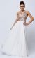 Main image of Sleeveless Floral Accent Beaded Top Long Prom Dress